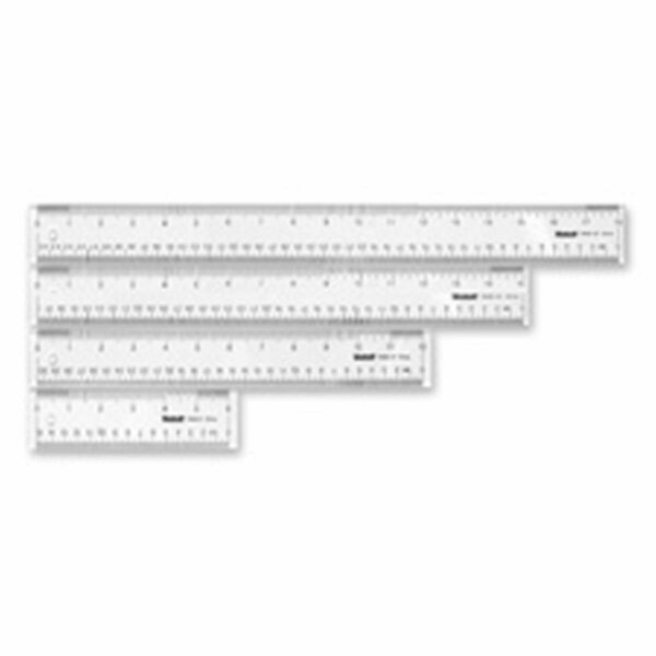 Officespace Plastic Ruler- 12in. Long- Clear OF127973
